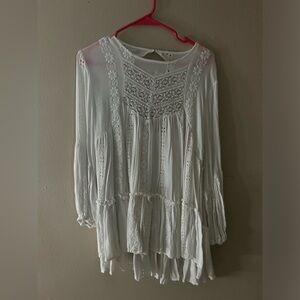 White free people lace slip dress